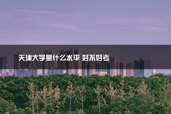 天津大学是什么水平 好不好考