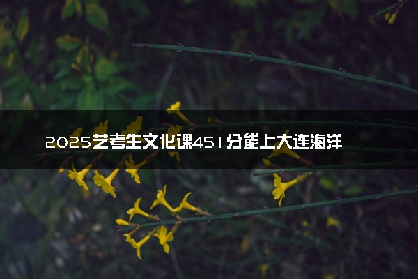 2025艺考生文化课451分能上大连海洋大学吗