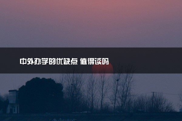 中外办学的优缺点 值得读吗