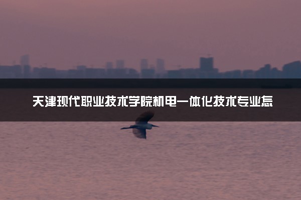 天津现代职业技术学院机电一体化技术专业怎么样 录取分数线多少