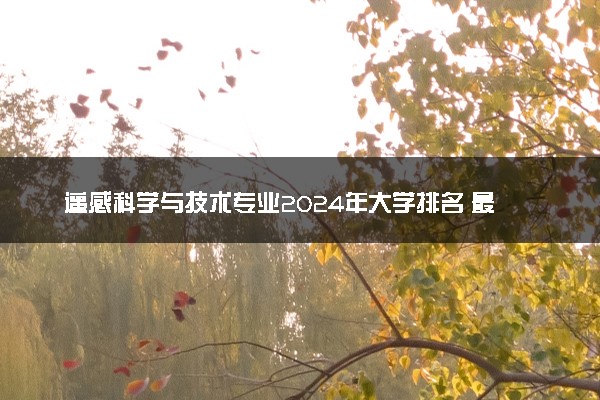 遥感科学与技术专业2024年大学排名 最好的大学排行榜