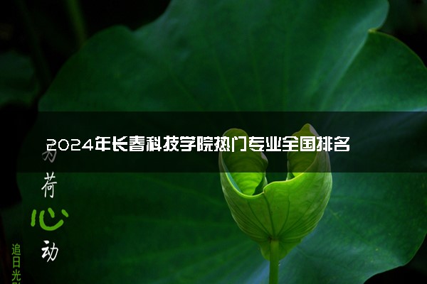 2024年长春科技学院热门专业全国排名 有