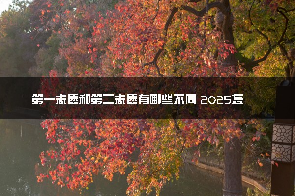 第一志愿和第二志愿有哪些不同 2025怎么报考