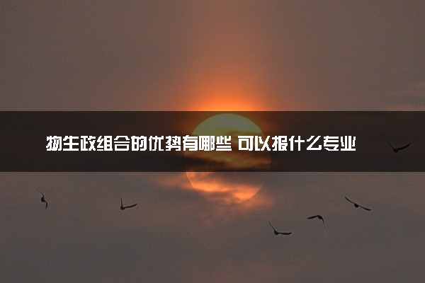 物生政组合的优势有哪些 可以报什么专业