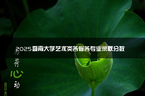 2025暨南大学艺术类各省各专业录取分数线汇总