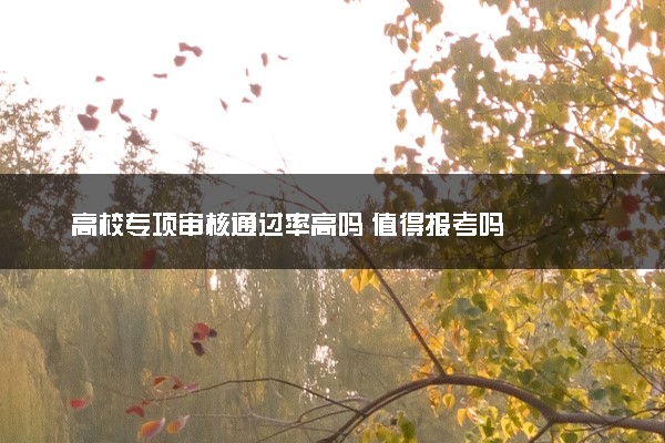 高校专项审核通过率高吗 值得报考吗