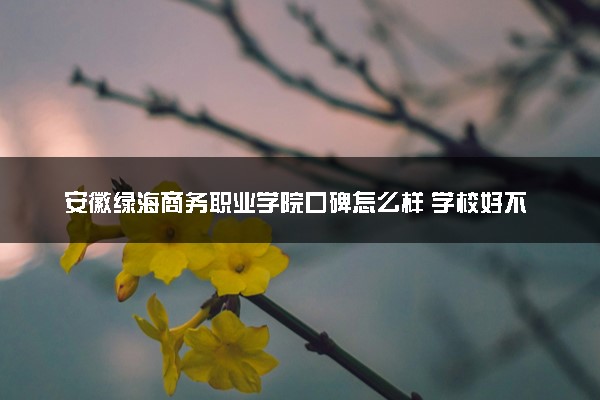 安徽绿海商务职业学院口碑怎么样 学校好不好