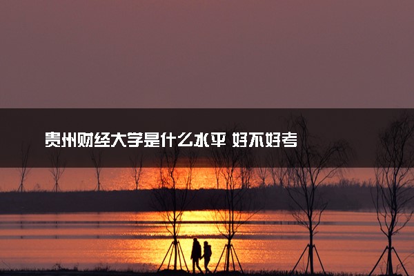 贵州财经大学是什么水平 好不好考