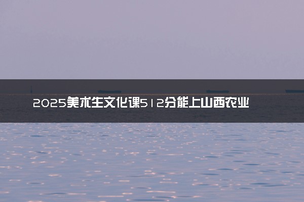 2025美术生文化课512分能上山西农业大学吗