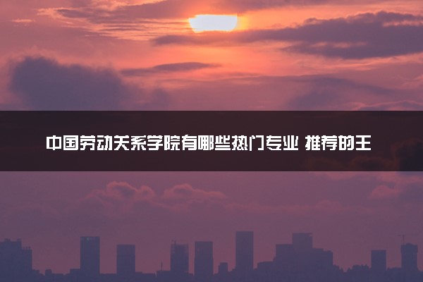 中国劳动关系学院有哪些热门专业 推荐的王牌专业