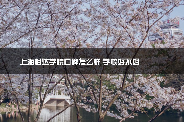 上海杉达学院口碑怎么样 学校好不好