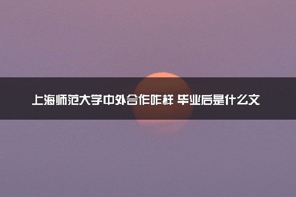 上海师范大学中外合作咋样 毕业后是什么文凭