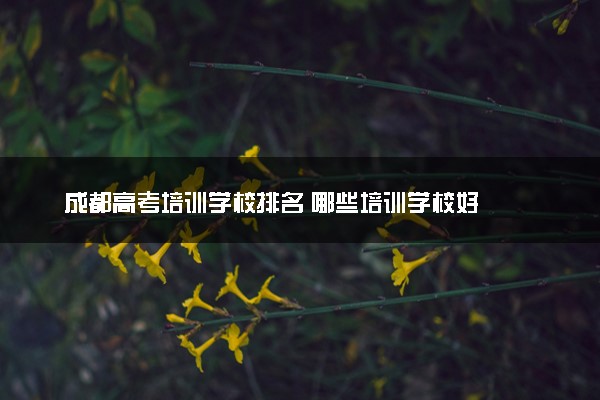 成都高考培训学校排名 哪些培训学校好