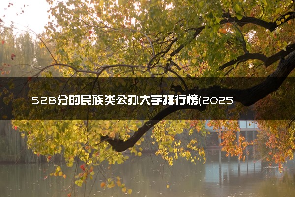 528分的民族类公办大学排行榜（2025考生参考)
