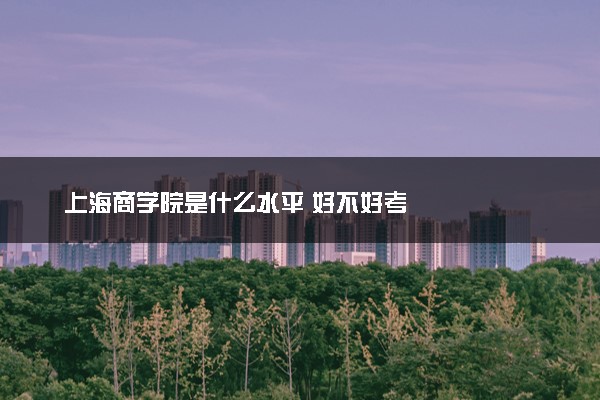 上海商学院是什么水平 好不好考