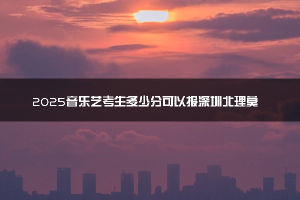 2025音乐艺考生多少分可以报深圳北理莫斯科大学