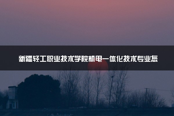 新疆轻工职业技术学院机电一体化技术专业怎么样 录取分数线多少