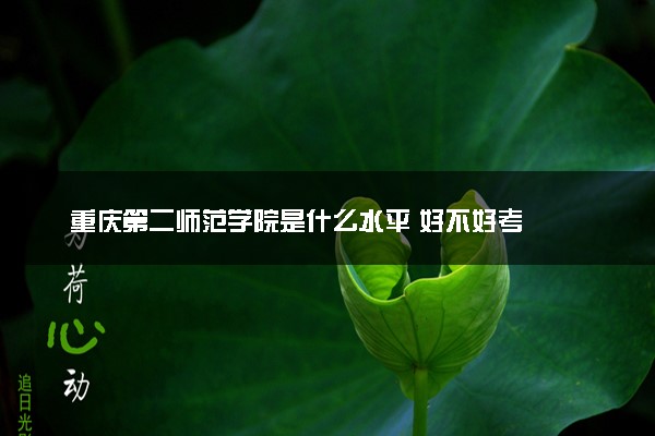 重庆第二师范学院是什么水平 好不好考
