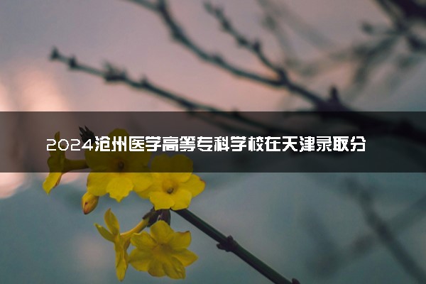 2024沧州医学高等专科学校在天津录取分数线 各专业分数及位次