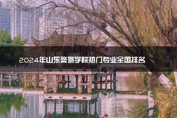 2024年山东警察学院热门专业全国排名 有