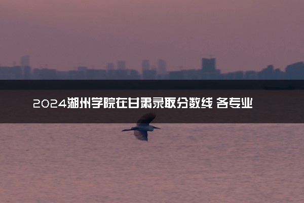 2024湖州学院在甘肃录取分数线 各专业分数及位次