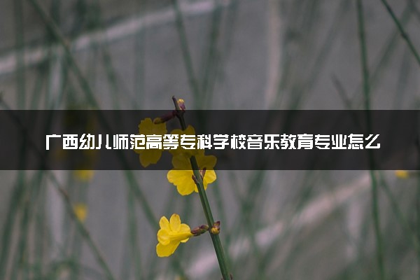 广西幼儿师范高等专科学校音乐教育专业怎么样 录取分数线多少