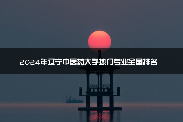 2024年辽宁中医药大学热门专业全国排名 有