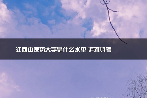江西中医药大学是什么水平 好不好考