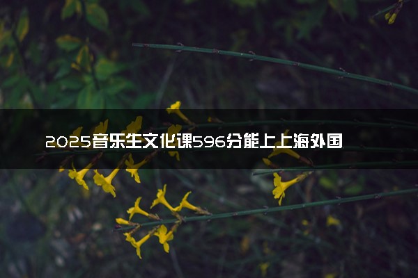 2025音乐生文化课596分能上上海外国语大学吗