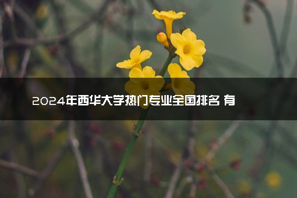 2024年西华大学热门专业全国排名 有