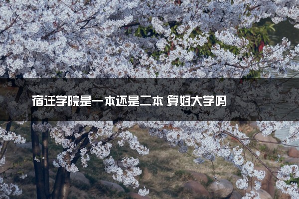 宿迁学院是一本还是二本 算好大学吗