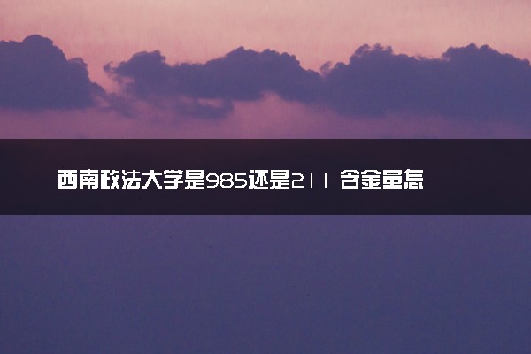 西南政法大学是985还是211 含金量怎么样