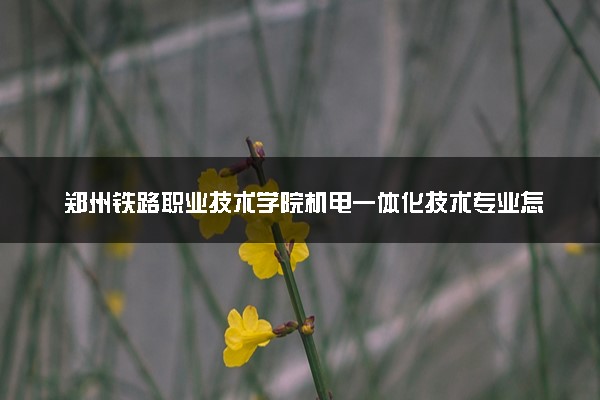 郑州铁路职业技术学院机电一体化技术专业怎么样 录取分数线多少