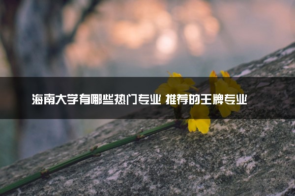 海南大学有哪些热门专业 推荐的王牌专业