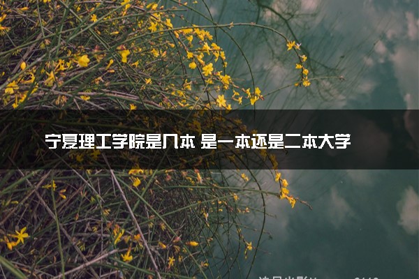 宁夏理工学院是几本 是一本还是二本大学