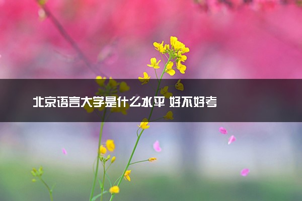 北京语言大学是什么水平 好不好考