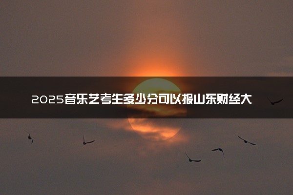2025音乐艺考生多少分可以报山东财经大学东方学院