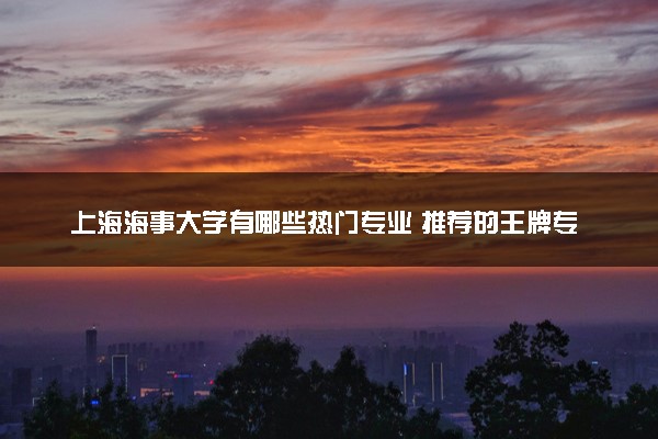 上海海事大学有哪些热门专业 推荐的王牌专业