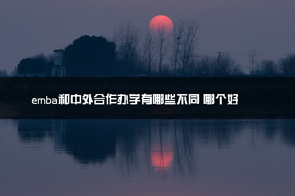 emba和中外合作办学有哪些不同 哪个好