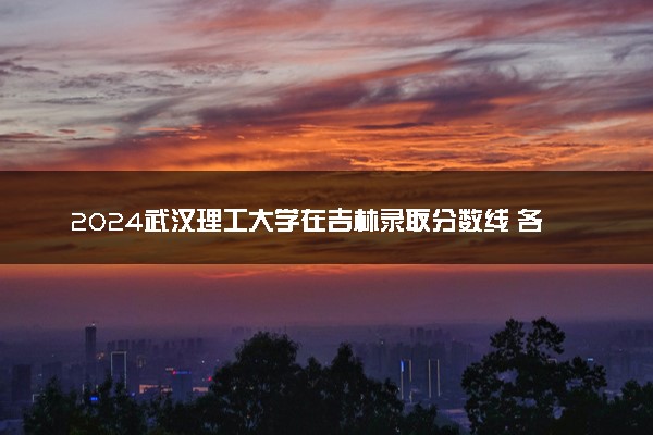 2024武汉理工大学在吉林录取分数线 各专业分数及位次
