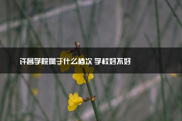 许昌学院属于什么档次 学校好不好