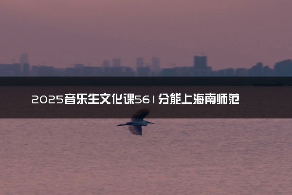 2025音乐生文化课561分能上海南师范大学吗