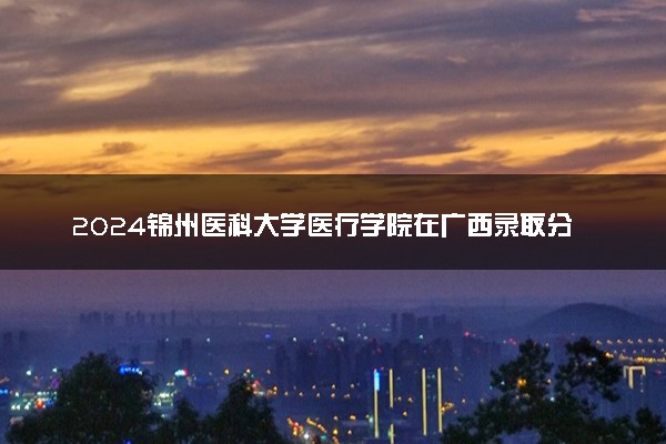 2024锦州医科大学医疗学院在广西录取分数线 各专业分数及位次