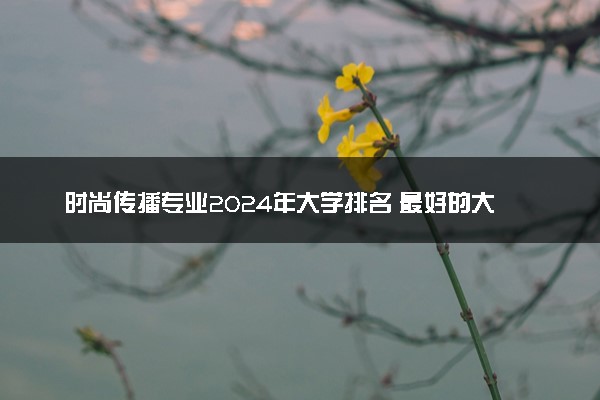 时尚传播专业2024年大学排名 最好的大学排行榜