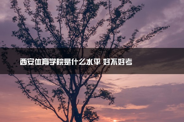 西安体育学院是什么水平 好不好考