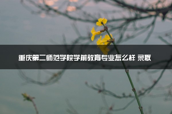 重庆第二师范学院学前教育专业怎么样 录取分数线多少