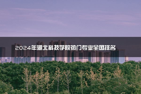 2024年湖北科技学院热门专业全国排名 有