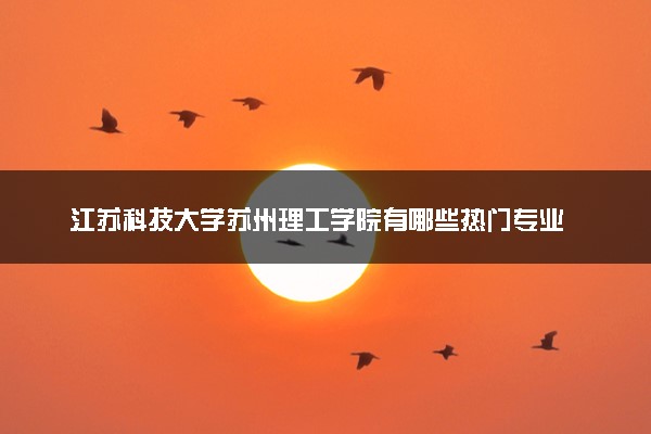 江苏科技大学苏州理工学院有哪些热门专业 推荐的王牌专业