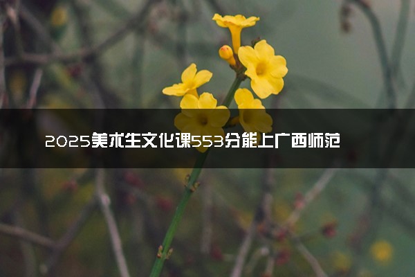 2025美术生文化课553分能上广西师范大学吗