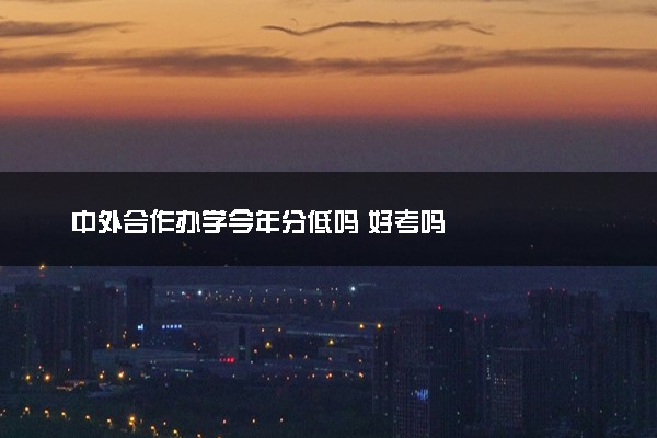 中外合作办学今年分低吗 好考吗